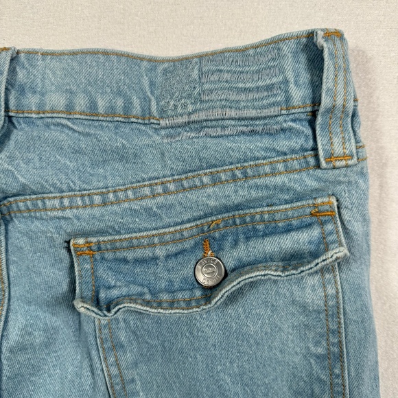 Revice Denim Wide Leg Baggy Jeans Womens Size 32 Light Blue High Rise - Picture 14 of 14